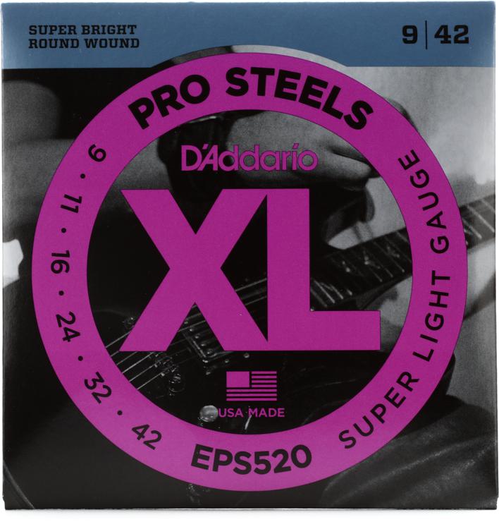 สายกีตาร์ไฟฟ้า D'addario EPS520 09-42 Super Light