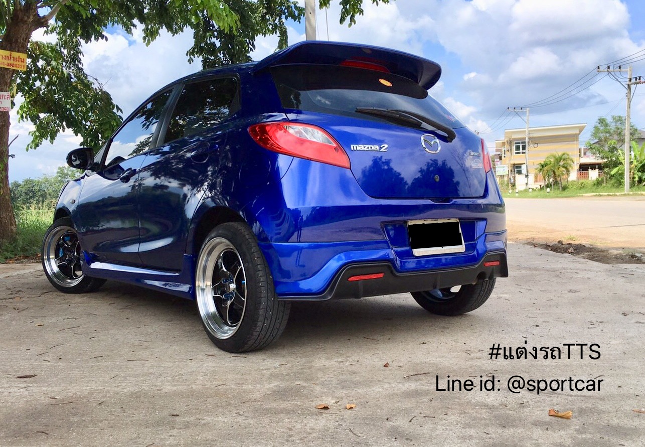 ชุดแต่ง Mazda2 Elegance 2012-2016 สเกิร์ตแต่ง Mazda2 5ประตู 4ประตู, ของแต่ง มาสด้า2