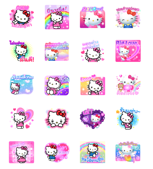 ขายสติกเกอร์ไลน์ เฮลโลคิตตี Y2K♪