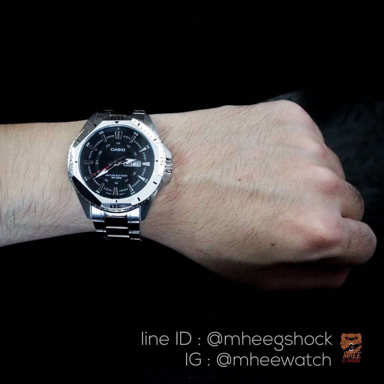 นาฬิกาผู้ชาย Casio Analog Black MTD serie