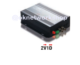 VCC-0210ST 2V1D Video TRANSMITTER 2 CH w/Data Singlemode BNC/RS485 - 1 x FC (SM) Analog CCTV FO Converter 20 Km.