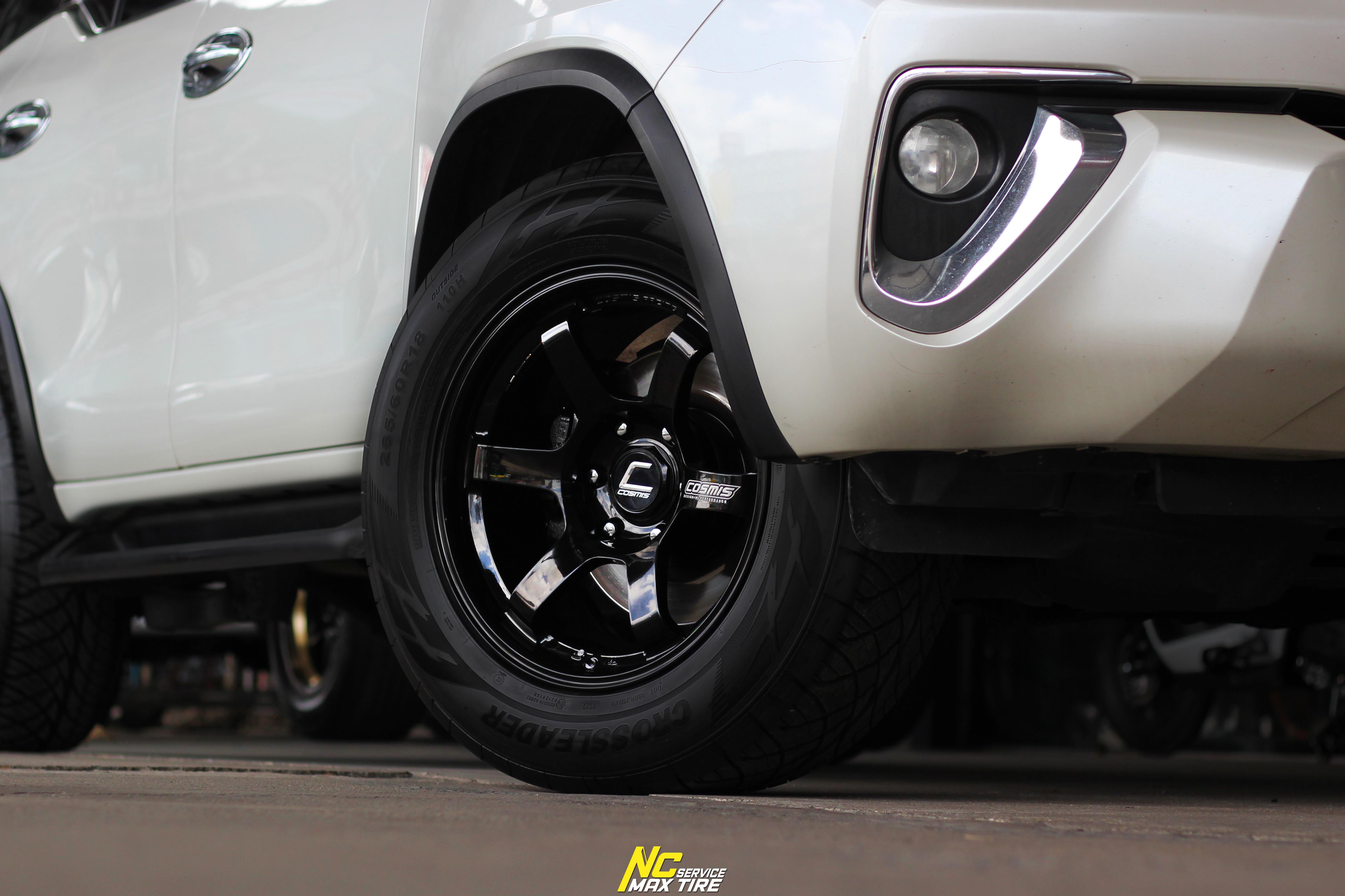 Toyota Fortuner / SUV / ล้อแม็กสำหรับกระบะ / ล้อแม็กขอบ18 / RG-06SR / 18x9.0 6H139.7 ET0 / ล้อแม็กสีดำเงาทั้งวงCNCหยอดตัวหนังสือขาว / ล้อแม็กสวยๆ / SUV PPV / NC / NCล้อแม็ก