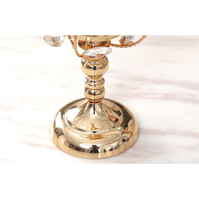 CT031E018 FAMITOSS เชิงเทียนประดับคริสตัล #เชิงเทียนตกแต่งบ้าน เชิงเทียนตกแต่ง เชิงเทียนสีทอง เชิงเทียนสวย