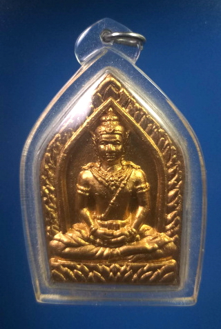พระขุนแผนผงพรายกุมาร หลวงพ่อผาด วัดบ้านกรวด จ.บุรีรัมย์ ด้านหลังกุมารทอง ตะกรุด9ดอกเสน่ห์เมตตามหานิยม ปี 51 พุทธคุณสูง