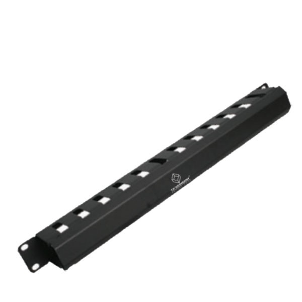 19" GERMANY G7-06003B Cable Management Panel with Cover, 1U Rack Mountable