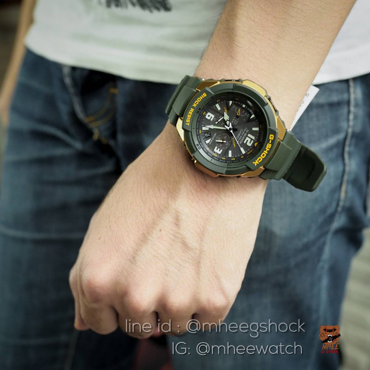 G-Shock นักบิน รุ่น G-1200G-1ADR เขียวCamo ของแท้ ประกันศูนย์ CMG