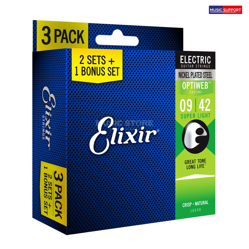 สายชุดกีต้าร์ไฟฟ้า Elixir e.ow su.lt009-3set pack#16550