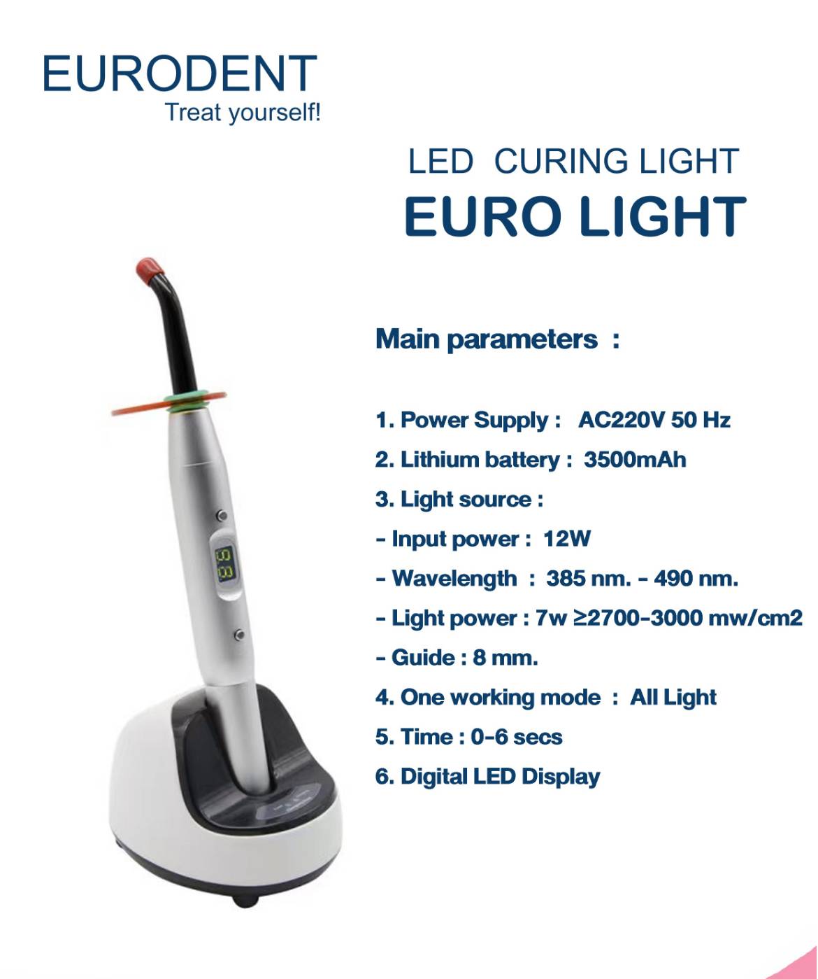 เครื่องฉายแสงวัสดุอุดฟัน LED EURO (Light Cure)