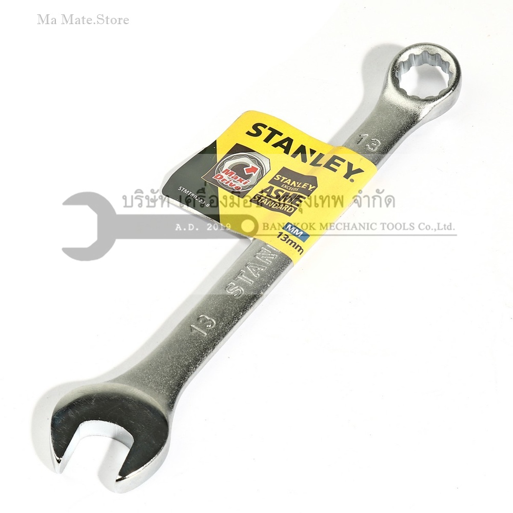 ประแจแหวนข้างปากตาย 80-223 STANLEY รุ่น CWB ขนาด 13 มม. วัสดุทำจาก เหล็กกล้าคาร์บอน ผ่านการทดสอบตามมาตรฐาน ANSI, ISO & DIN ผิวสัมผัสแบบด้าน
