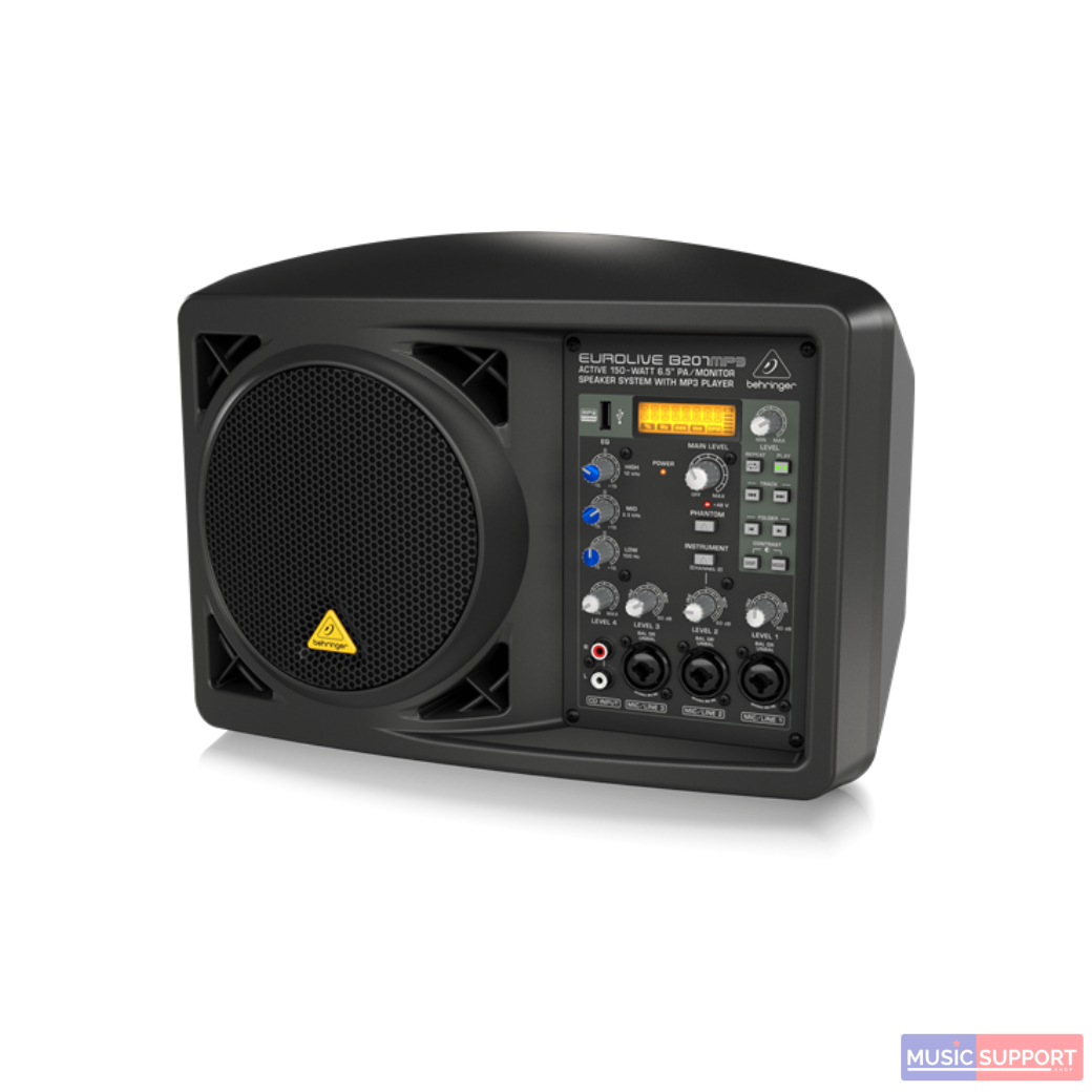 Behringer B207MP3 Active 150W 6.5" PA/Monitor Speaker System with MP3 Player