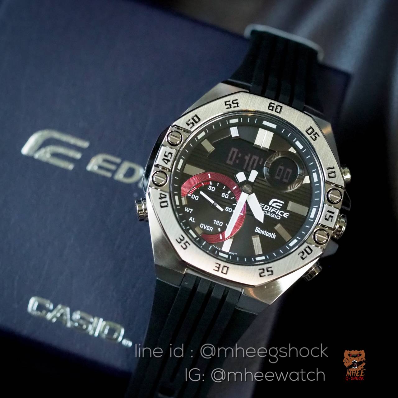 นาฬิกา คาสิโอ้ Edifice Sport Steel รุ่น Bluetooth สายเรซิ่น ของแท้ 100% ประกันศูนย์ Central