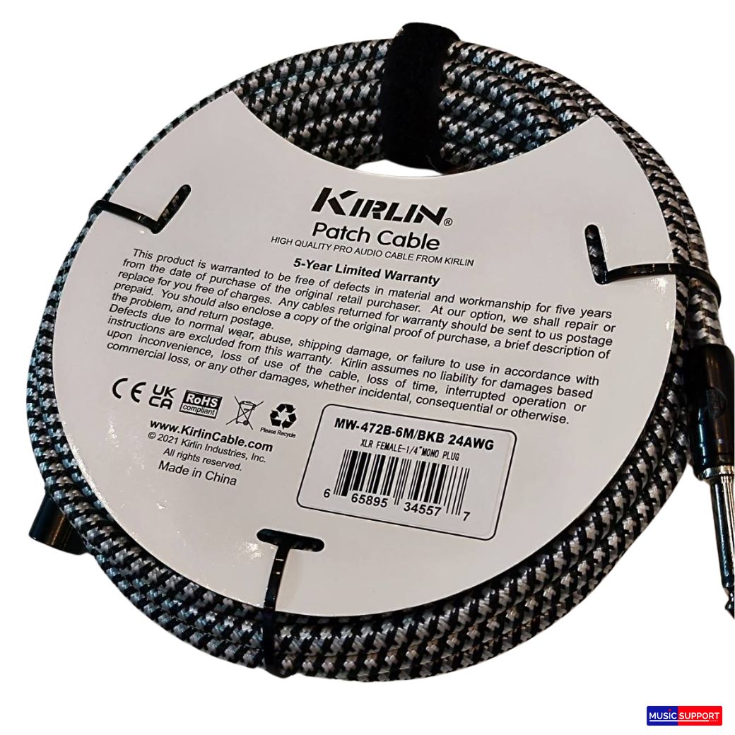 สายไมค์ Kirlin Cable MW-472BN 6M BK