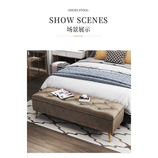 CT094D039 ZEITAKU #เก้าอี้โซฟาสไตล์ยุโรป เก้าอี้โซฟา สตูลโซฟา สตูลเก็บของ โซฟายาว เก้าอี้สตูลเก็บของ โซฟาปลายเตียง