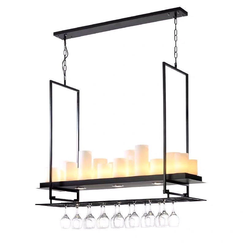 CT082D030 MIRIKITEKI โคมไฟเชิงเทียน บาร์แขวนแก้วไวน์ บาร์แขวนแก้ว Luxury bar wine rack ชั้นแขวนแก้วไวน์ ที่แขวนแก้วไวน์