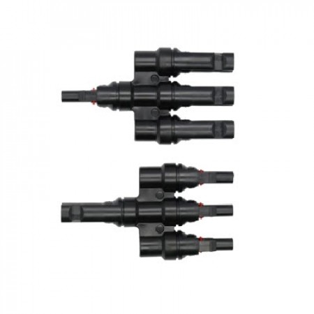 Link CB-1008 MC4 T-Type , 3 to 1 Connector (Pair), 1500V, 30A, TUV Standard, (2.5 mm², 4.0 mm² and 6.0 mm²)