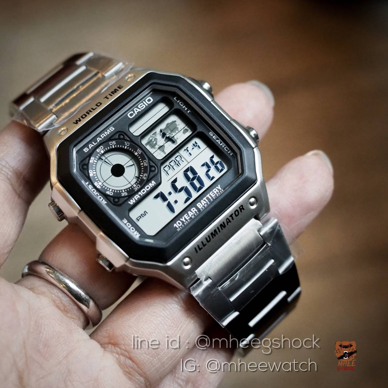Casio Men of Steel คาสิโอ้ วินเทจ รุ่นแผนที่ ของแท้ 100% รับประกันศูนย์เซ็นทรัล CMG