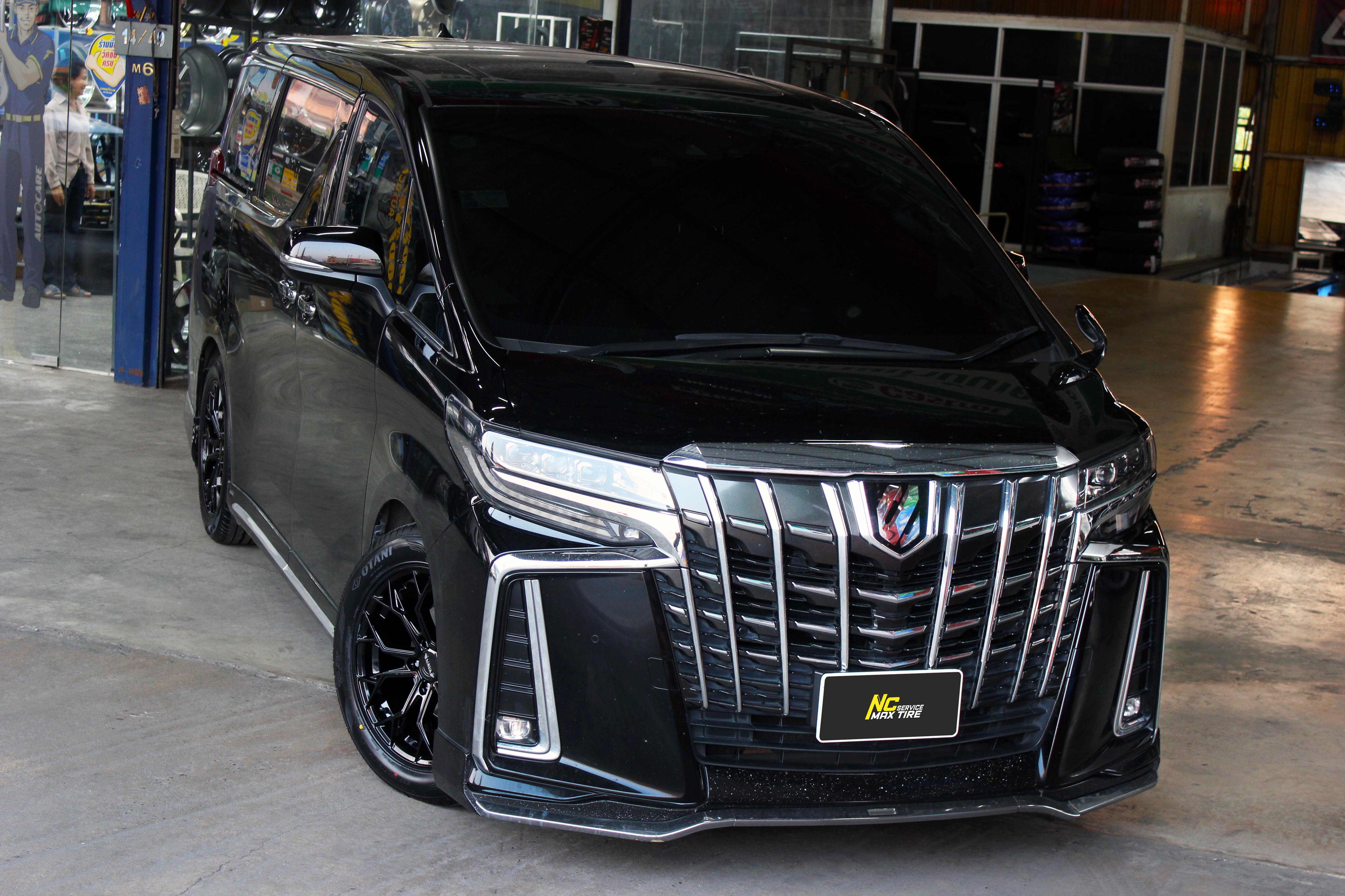 Toyota Alphard / รถตู้ / ล้อแม็กสวยๆ / ล้อแม็กขอบ18 / NAYA / Alpha-3 / 18x8.0 5H113 ET38 / ล้อแม็กสีดำเงาทั้งวง / NC