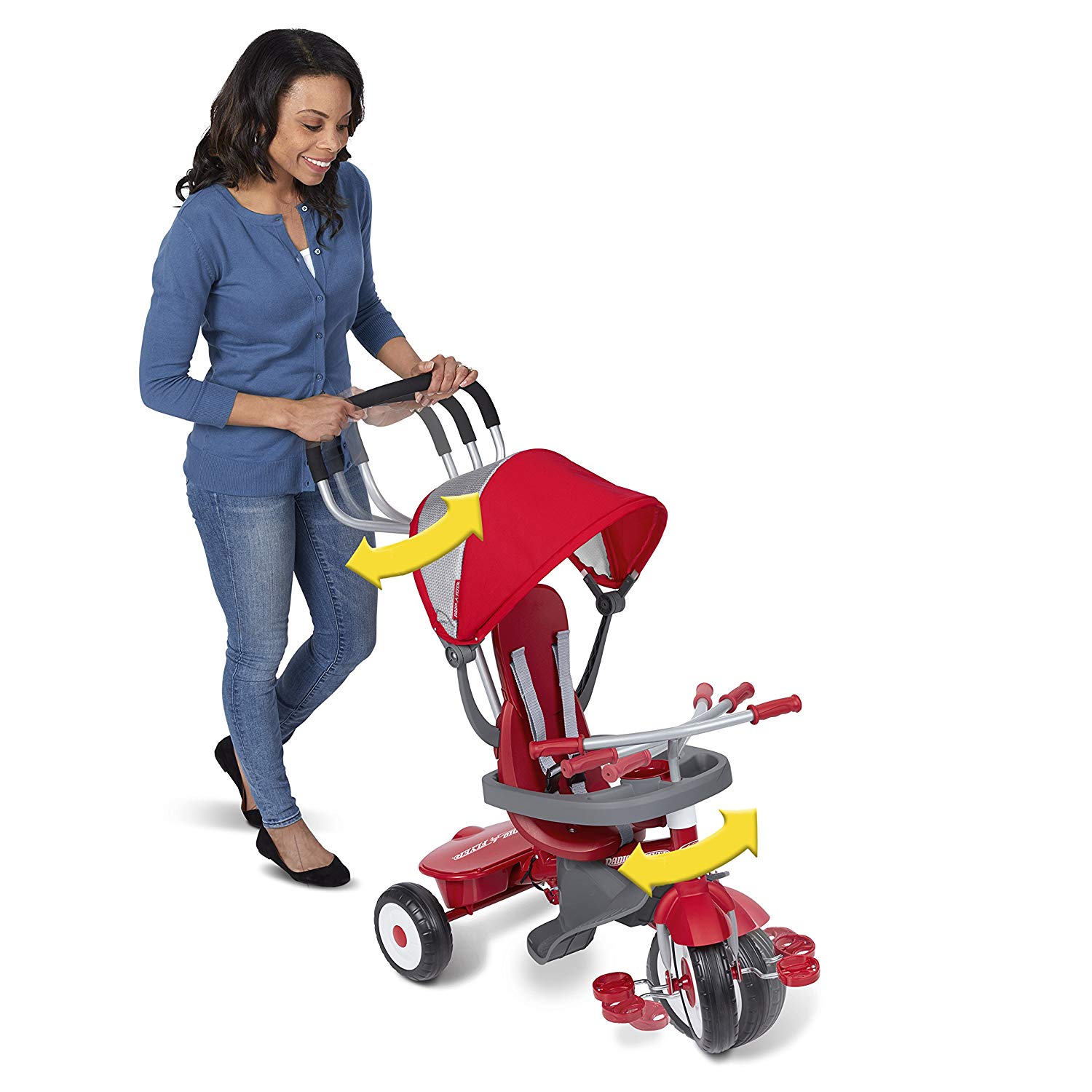 Radio Flyer 4 in 1 Trike, Red จักรยานสามล้อ ใช้ตั้งแต่เด็กเล็กถึงเด็กโต มีที่พักเท้า