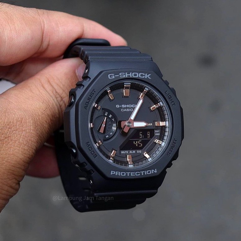 G-Shock Mini GMA-S2100-1Aหน้าAPขนาดเล็กสำหรับผู้หญิงสี Black Pink Goldรุ่นใหม่ล่าสุด