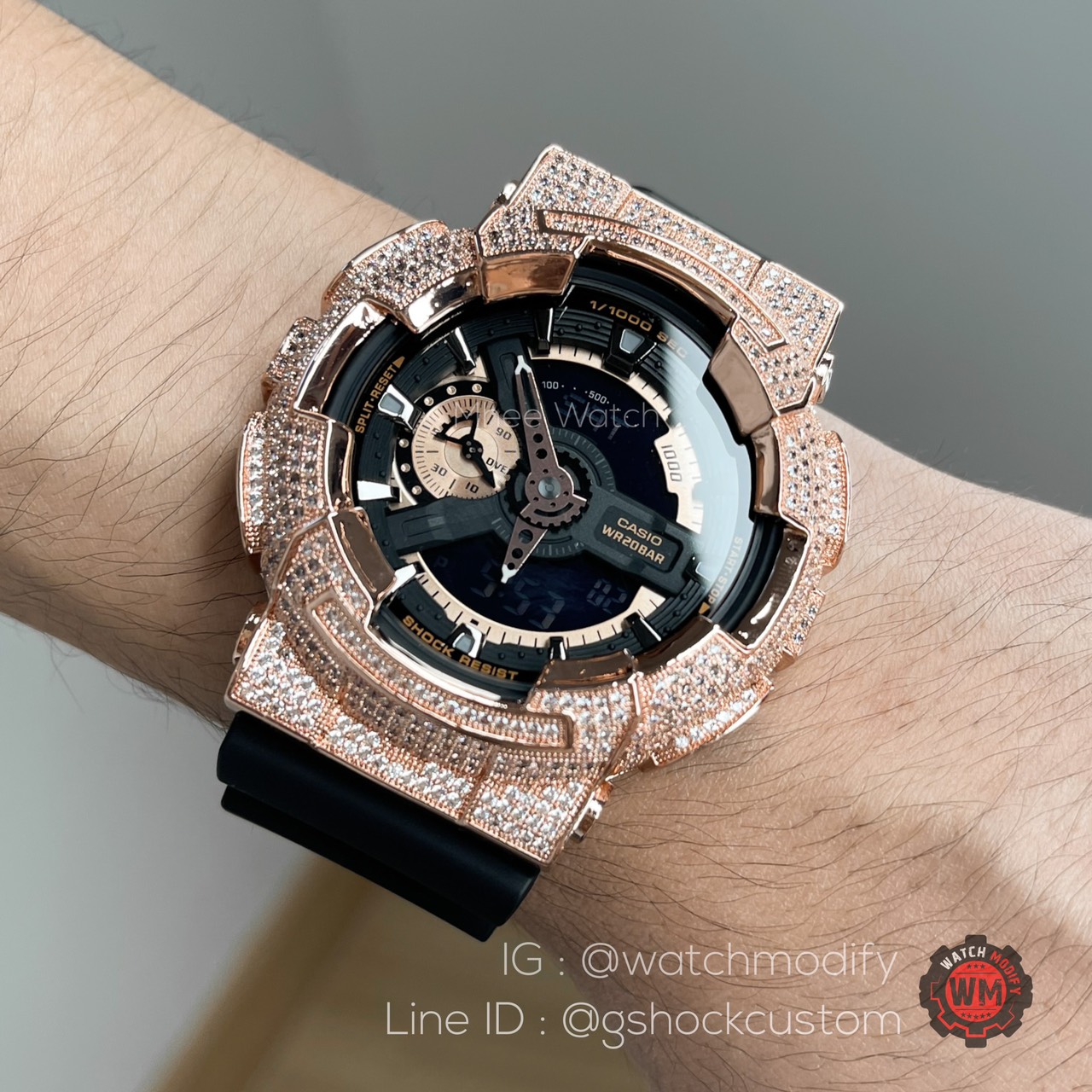 G-Shock กรอบเพชร Rosegold BlingBling G-Shock Custom รุ่นฮิต GA-110