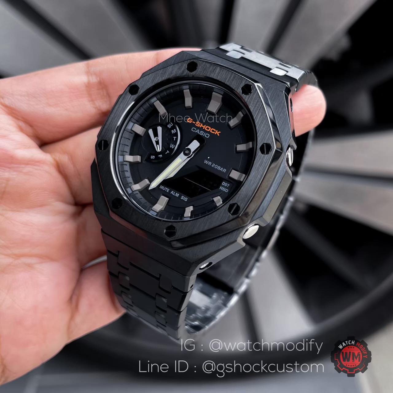 G-SHOCK AP Stainless Black Edition หน้าCamp Ga-2100Su-1 เท่มาก