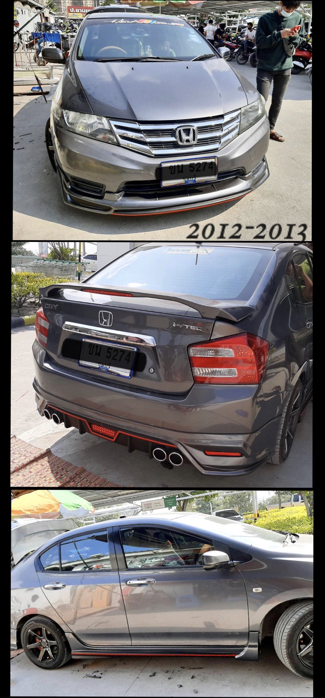 ชุดแต่งรอบคัน Honda City 2012 2013 TTS Sport ท่อคู่ - สเกิร์ต ฮอนด้า ซิตี้ 2012 แต่งสวย ราคาไม่แรง