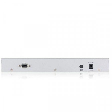 Zyxel USG FLEX 200 Firewall throughput 1,800 Mbps, เชื่อมต่อผ่าน VPN ได้พร้อมกันสูงสุด 100 users, มีพอร์ต 4 x LAN/DMZ, 2 x WAN, 1 x SFP