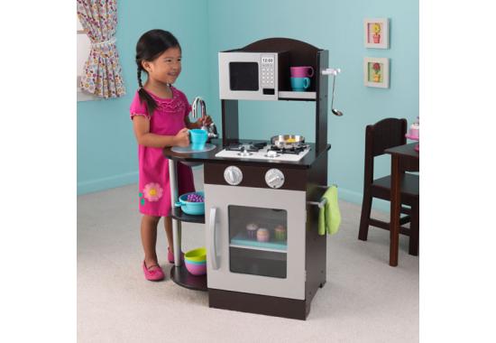 Kidkraft modern espresso toddler kitchen