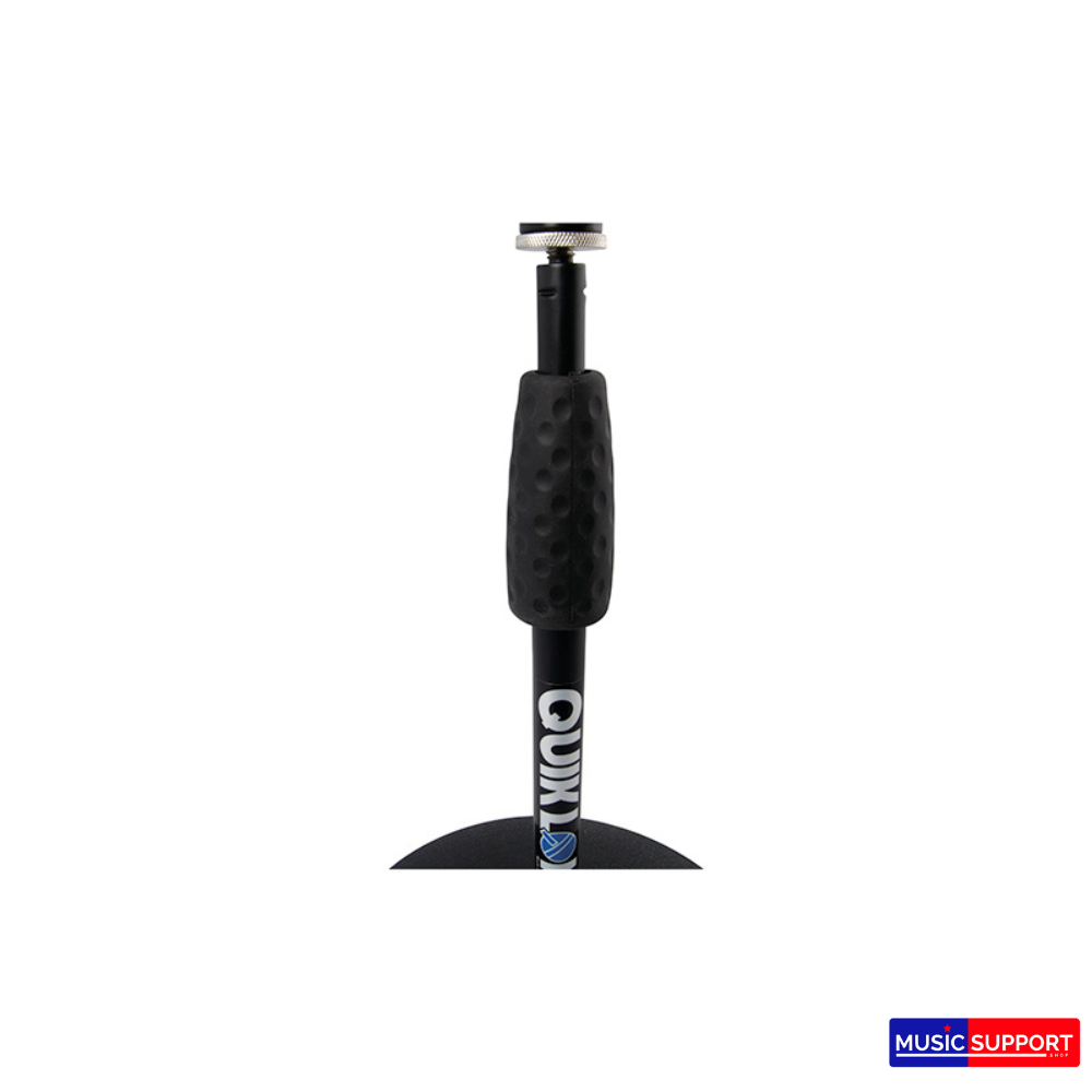ขาตั้งไมคโ์ครโฟนบูมสั้นแบบแป้นกลม Quiklok A-495 BK EU short round-base microphone stand w/telescopic boom