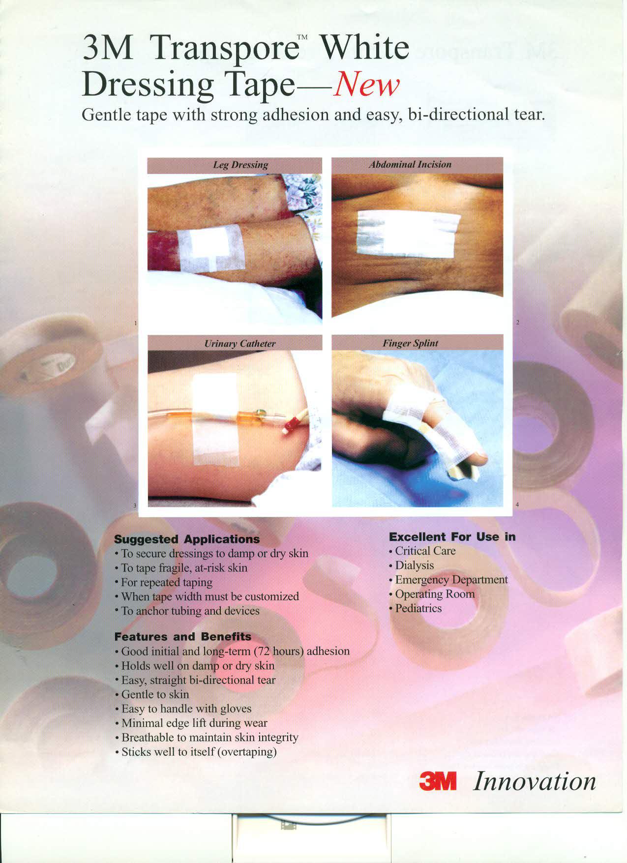 3M พลาสเตอร์ทรานสปอร์ 1/2" แบบพลาสติก (บรรจุ 24 ม้วน)