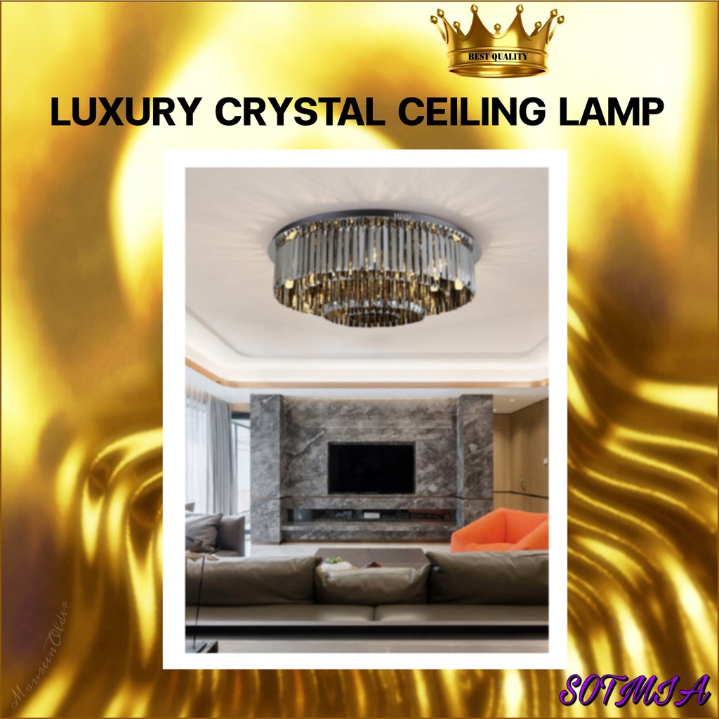 CT002A004 SOTMIA LUXURY CRYSTAL CEILING LAMP โคมไฟเพดาน โคมไฟคริสตัล โคมไฟคริสตัลหรูหรา สร้างสรรค์ ที่เรียบง่าย ทันสมัย