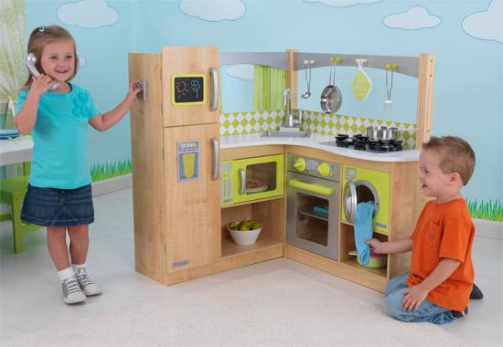 Kidkraft limited edition natural lime corner kitchen