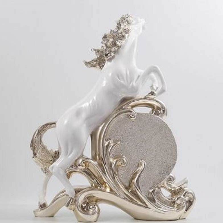 CT215C050 INTERY นาฬิกาม้า นาฬิกาตั้งโต๊ะ ของขวัญขึ้นบ้านใหม่ แต่งโรงแรม ม้า Clock