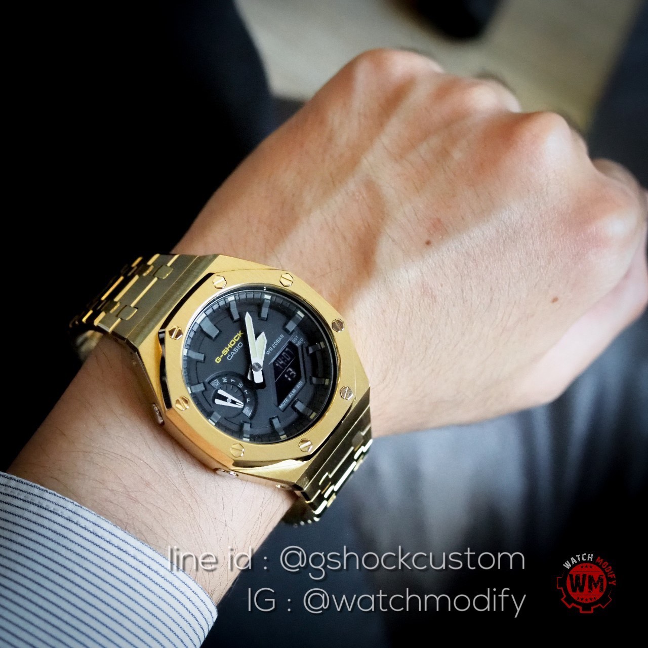 G-Shock Casioak AP Ga-2110su-9 Gold full metal