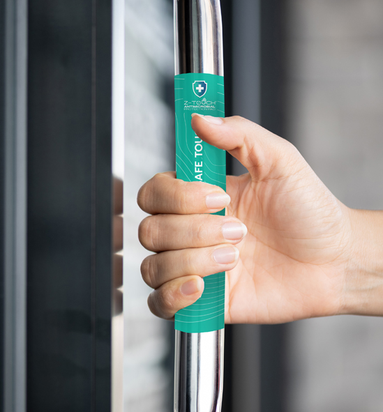 Z-TOUCH แผ่นฆ่าเชื้อ สำหรับติดประตูแบบดึง Pull Door Handle Pad