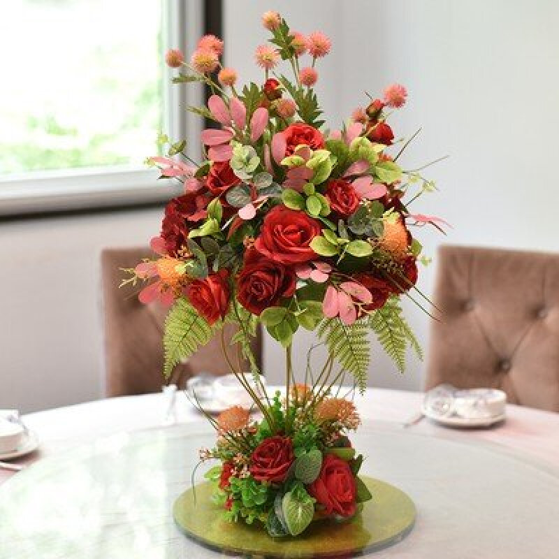 CT045E006 DECHOME แจกันดอกไม้ แจกันมินิมอล แจกันดอกไม้ปลอม แจกันดอกไม้ตกแต่งบ้าน แจกันดอกไม้ ดีไซด์สวย รูปทรงหรูหรา