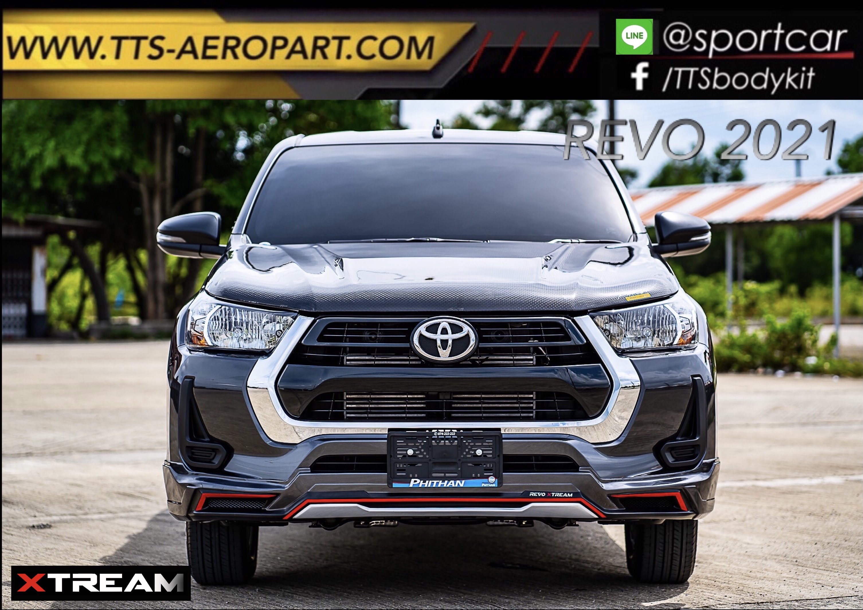 ชุดแต่ง Toyota Revo 2021 2022 X-TREAM Sport, รีโว่ รุ่นตัวเตี้ย สเกิร์ตรอบคัน Toyota Revo แต่งสวย byแต่งรถTTS สำเนา