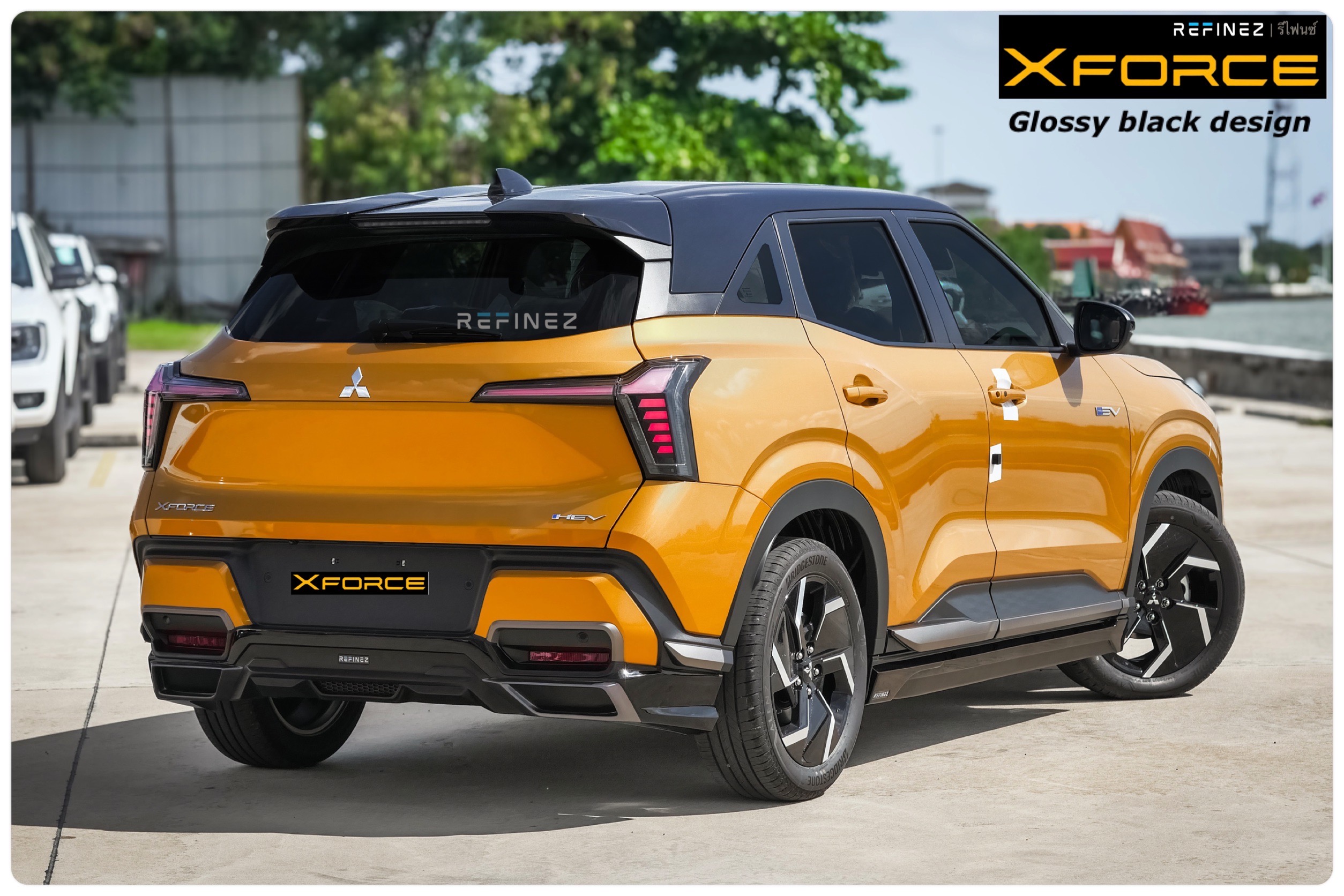 ชุดแต่ง Mitsubishi XFORCE 2025 2026 REFINEZ รีไฟนซ์ Glossy black edition สำหรับรุ่นท๊อป - X Force แต่งสวย, Xforce HEV Ultimate x ของแต่ง อุปกรณ์ตกแต่ง X Force 2025