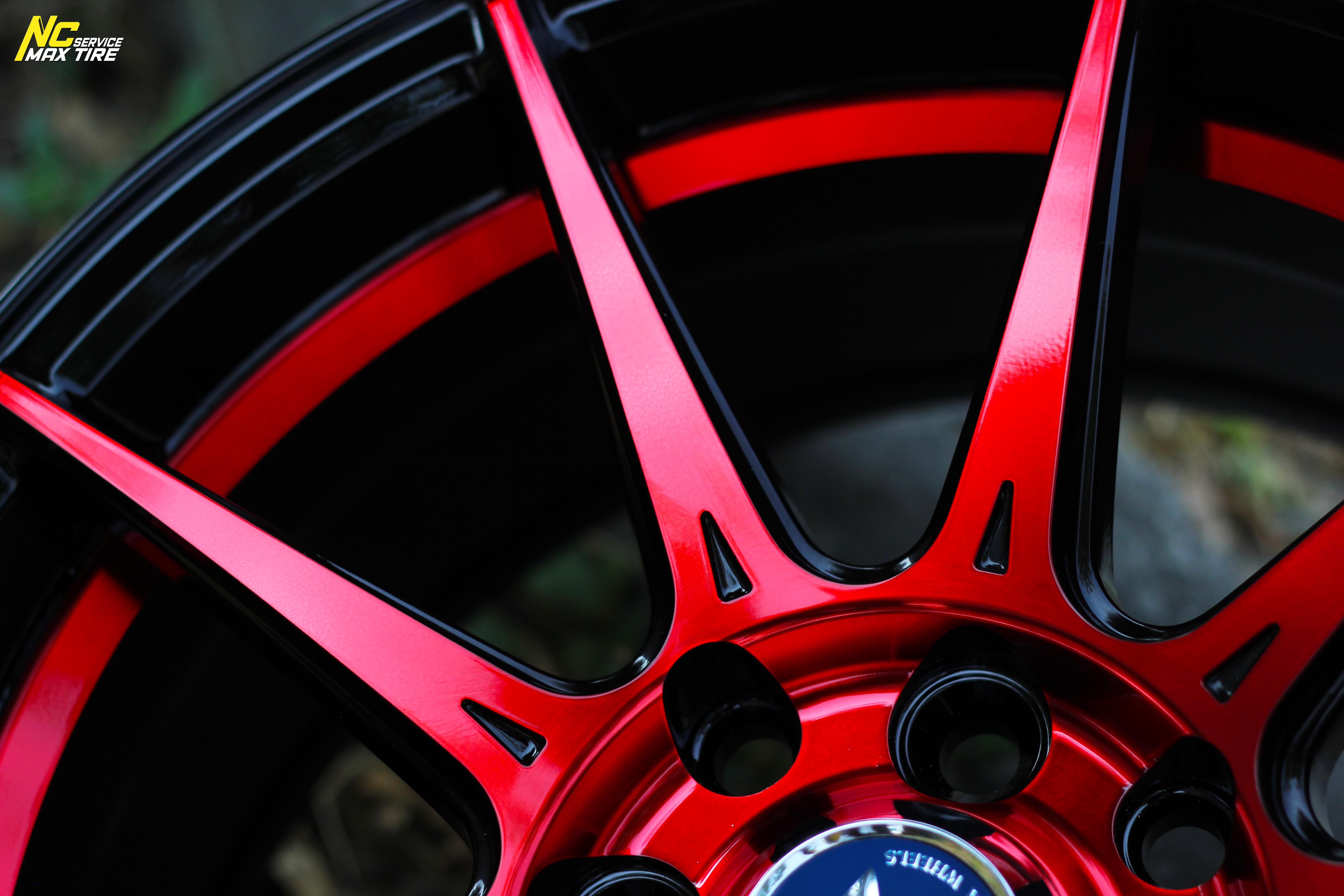 ล้อแม็กขอบ15 / Cosmis / NAYA / F-152 / ล้อแม็กสวยๆ / ล้อแม็กสีพิเศษ / ล้อแม็กรถเก๋ง / 15x7.0 4H100 ET35 / ล้อแม็กสำหน้าไดร์แดง+ใต้ท้องแดง / Custom Color