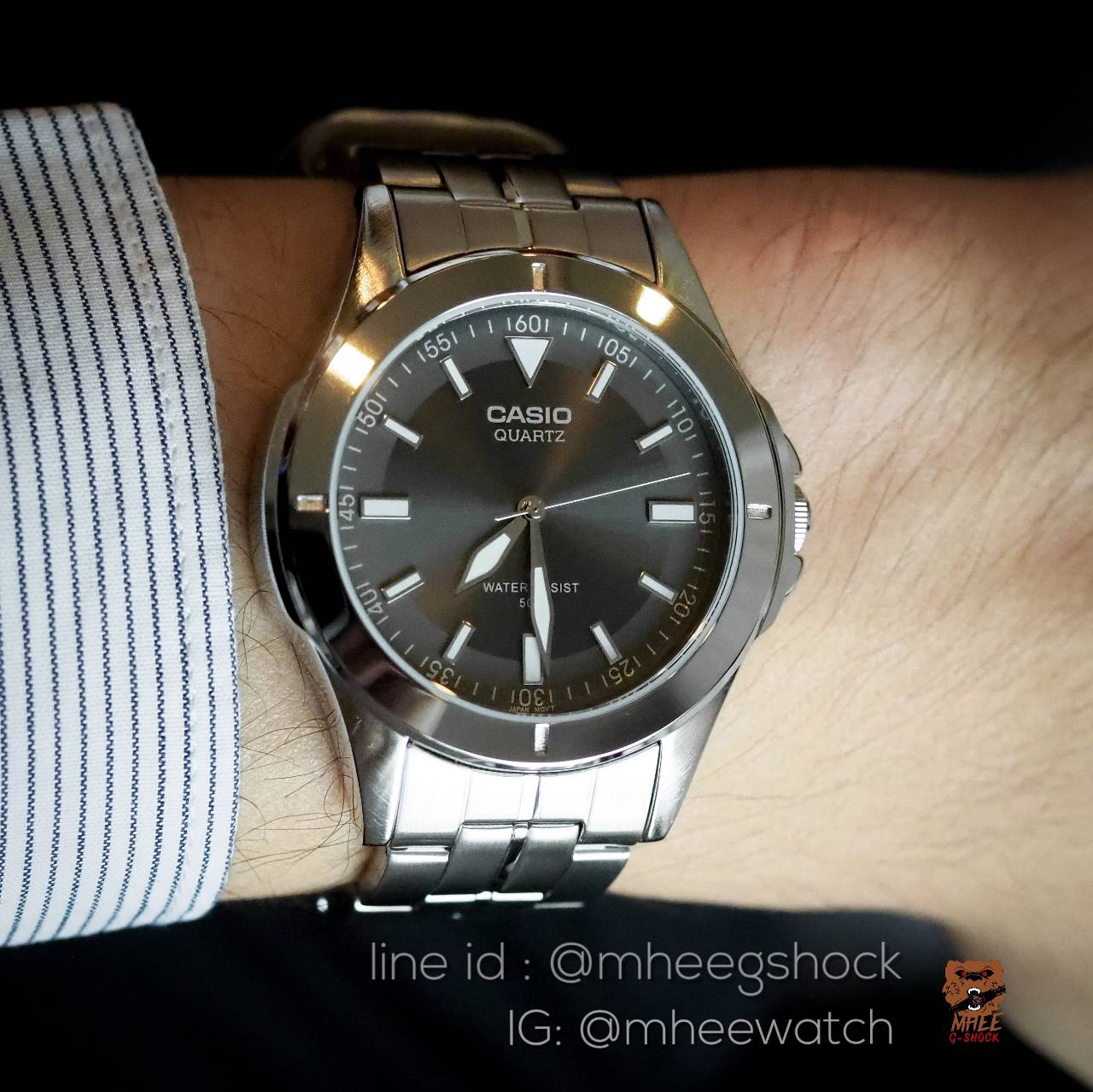 Casio Grey Classic Boysize ของแท้ ประกันศูนย์เซ็นทรัล 1 ปี