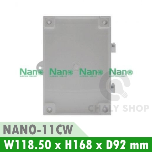 NANO Electric® NANO-11CW ตู้กันน้ำพลาสติก ฝาใส ขนาด 4.5x6.5x3.5 นิ้ว (118.5 x 168 x 92 mm) สีขาว