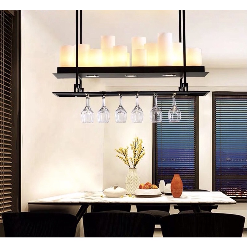 CT082D030 MIRIKITEKI โคมไฟเชิงเทียน บาร์แขวนแก้วไวน์ บาร์แขวนแก้ว Luxury bar wine rack ชั้นแขวนแก้วไวน์ ที่แขวนแก้วไวน์