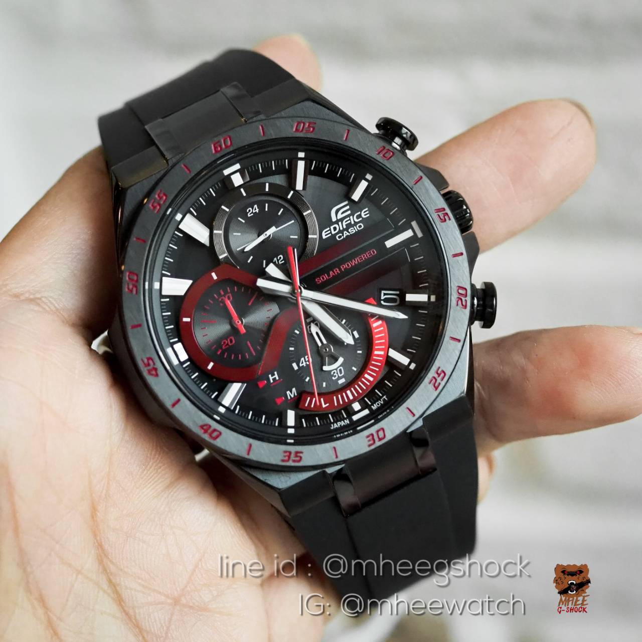 นาฬิกา คาสิโอ้ Edifice Sport ดำแดง ของแท้ ประกันศูนย์ Central