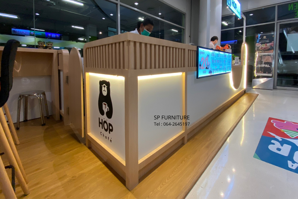 งานเคาน์เตอร์ร้านชา Hop Chafe'