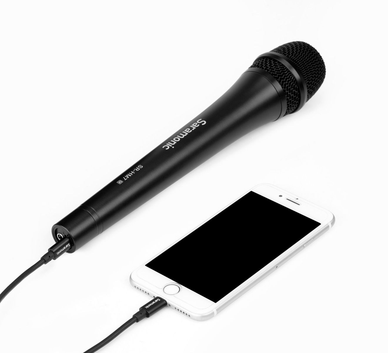 Saramonic SR-HM7 DI ไมโครโฟน Dynamic สำหรับทุกงานที่ไม่ต้องการ เสียงรบกวนรอบข้างหรือเสียงสะท้อน ช่องเสียบแบบ Micro USB มีสายเชื่อมต่อ สำหรับ iPhone, iPad และ iPod Touch ผ่านพอร์ต Lightning และสาย USB สำหรับใช้กับ PC Windows และคอมพิวเตอร์ Apple Mac