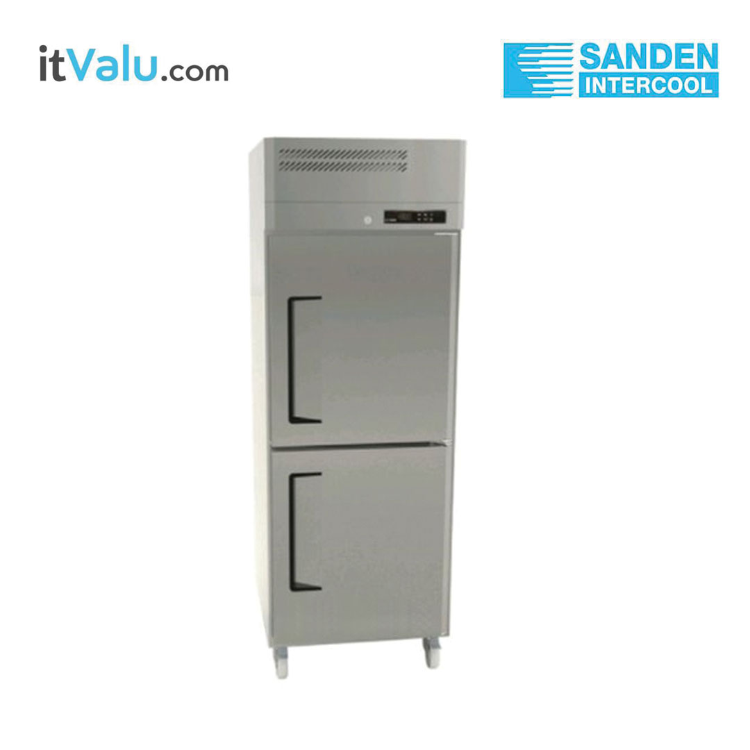 ตู้แช่สแตนเลส Sanden (แช่แข็ง) ฝาทึบ 2 ประตู รุ่น SRF3-0687A ความจุ 610 ลิตร กว้าง 68 ซม. ลึก 76 ซม. สูง 200 ซม. รับประกันความเย็น 1 ปี รับประกันคอมเพรสเซอร์ 1 ปี