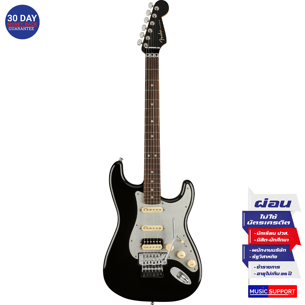 กีตาร์ไฟฟ้า Fender - American Ultra Luxe Stratocaster RW Floyd Rose HSS Mystic Black