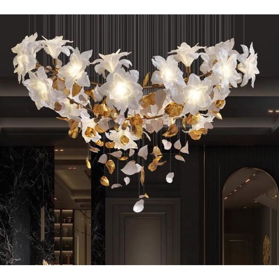 CT200A182 SOTMIA โคมไฟดอกไม้ โคมไฟระย้าโถงบรรได Chandelier แชนเดอเรียยาว แชนเดอเรียโต๊ะทานข้าว