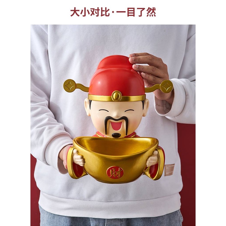 CT145B100 FAMITOSS เทพแห่งความมั่งคั่ง โมเดลแต่งบ้าน เทพจีน ที่ใส่กุญแจ โคมไฟ