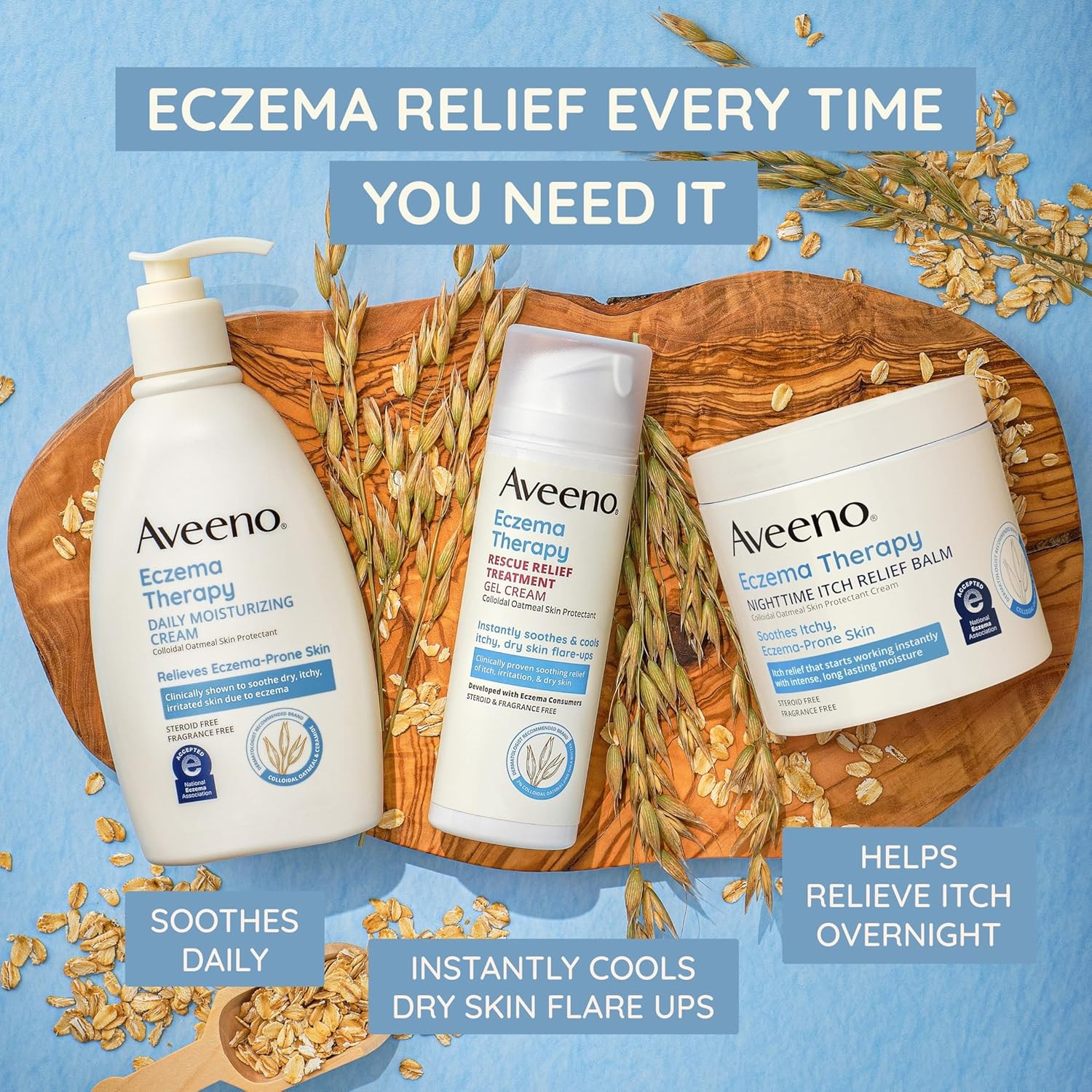 Aveeno Eczema Therapy Rescue Relief Treatment Gel Cream ครีมเจลบรรเทาอาการผิวหนังอักเสบ